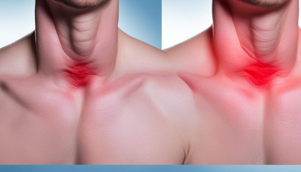 Geschwollene Lymphknoten am Hals