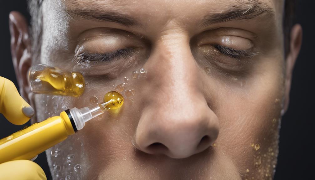 application of lubricant drops