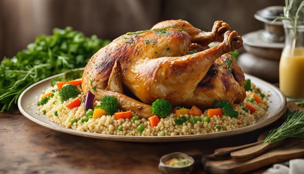 herb roasted chicken with couscous