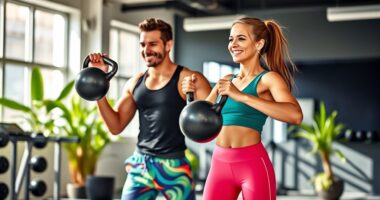 Paare, die gemeinsam trainieren