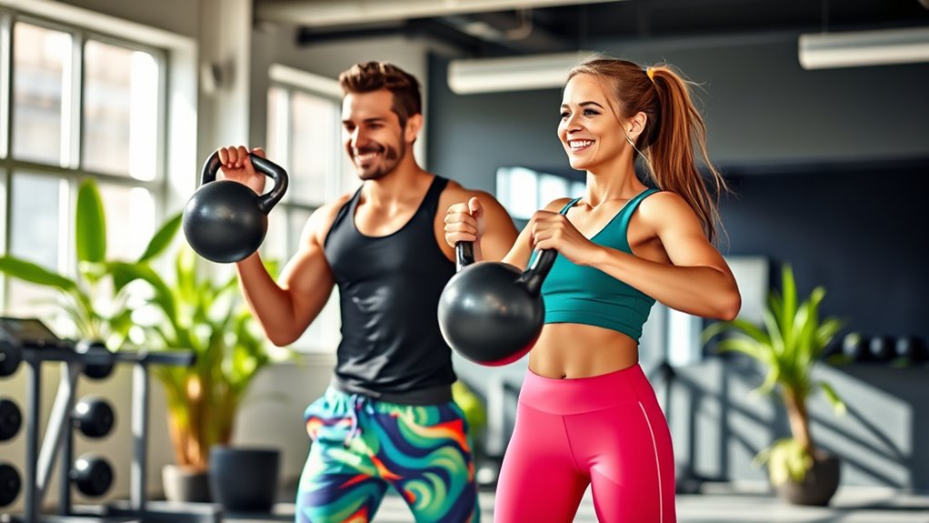 Paare, die gemeinsam trainieren