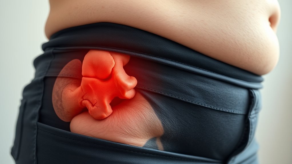 Gewicht beeinflusst die Hüfte