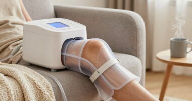 Zuhause Knie Kälte-Therapie