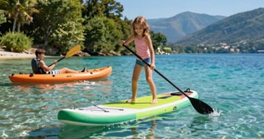 aufblasbarer Kajak oder Paddleboard