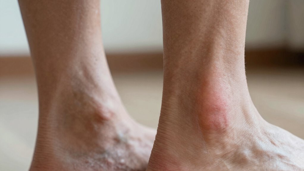 Schwellung an den Knöchelgelenken