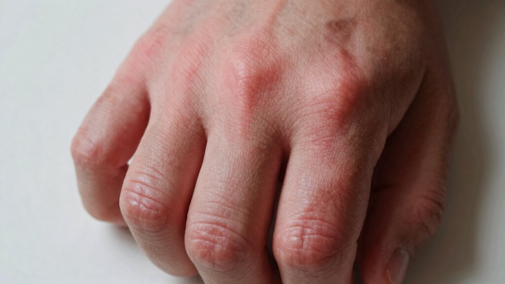 Geschwollene Finger zeigen Gelenkgesundheit