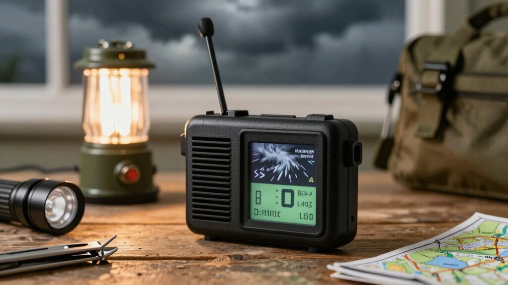Wetterradio und Notfall-Taschenlampe