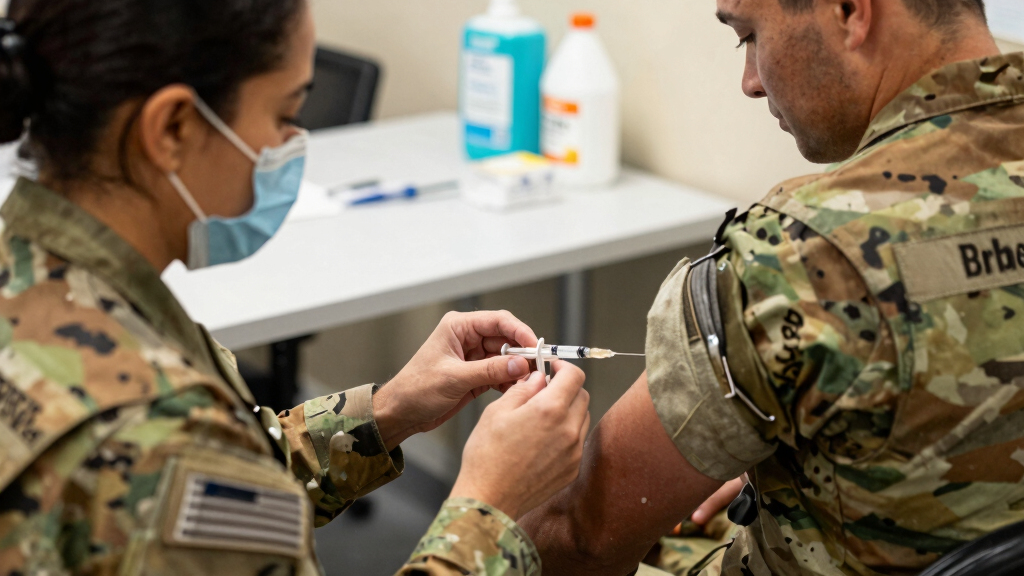 Military requiring flu vaccines for recruits as Air Force base deals with outbreak