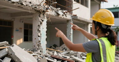 Philippines: School structure collapses during quake
