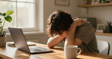 Three Of The Best Exercises For Tech Neck—and You Can Do Them All At Your Desk